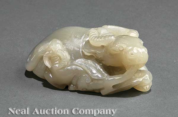 A Chinese Pale Gray Jade Buffalo 1408c1