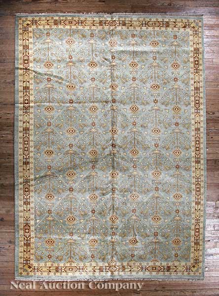 A Tribal Design Rug Indian pale