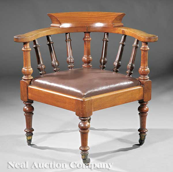 An Antique Georgian-Style Carved Mahogany