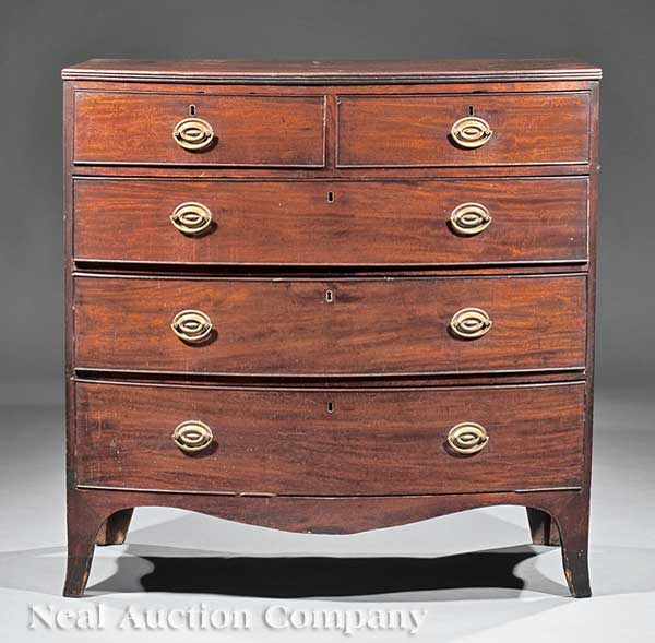 A Regency Mahogany Bowfront Chest 1409a2