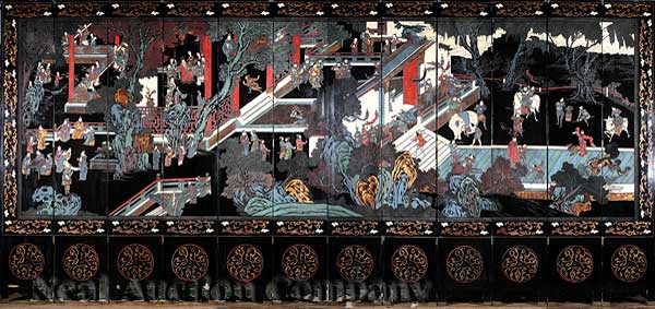 A Monumental Chinese Carved Lacquered 14099e