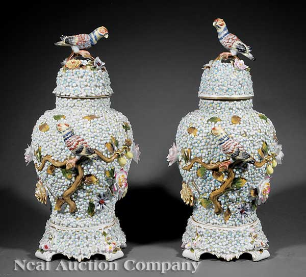 A Pair of Dresden Style Schneeballen  1409df