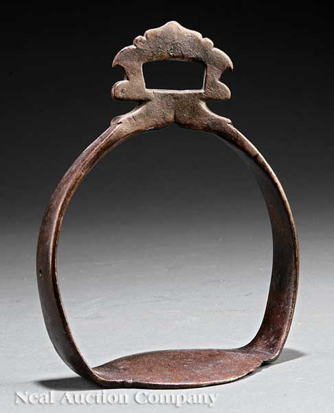 An Antique Asian Forged Iron Stirrup 140a07