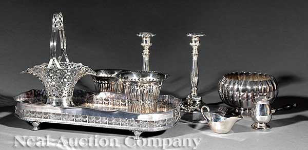 A Large Group of Silverplate Serving 140a1d