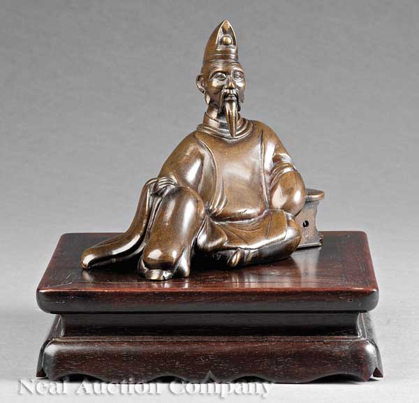 A Chinese Bronze Figure of a Scholar 140a68