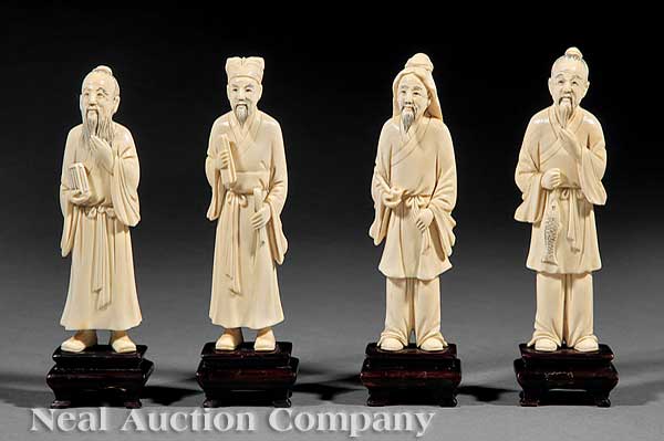 A Group of Four Chinese Ivory Figures 140a79