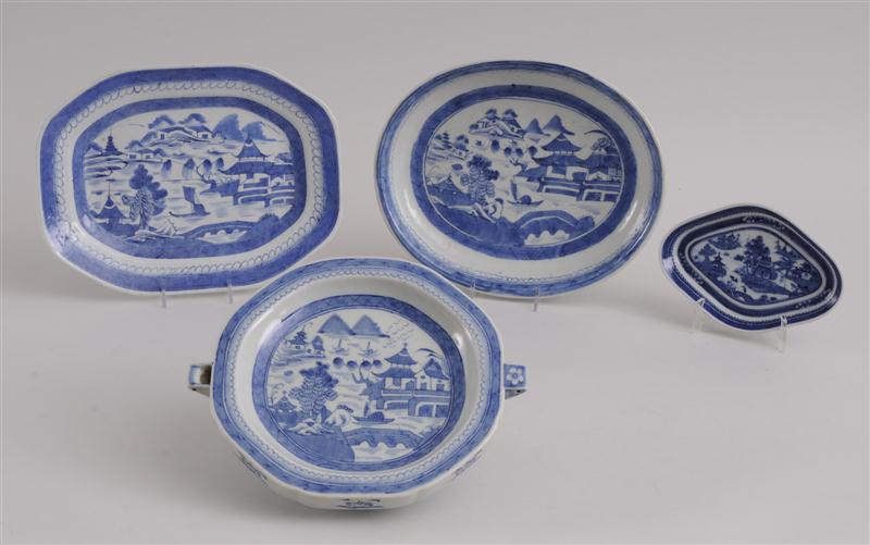 CANTON BLUE AND WHITE PORCELAIN