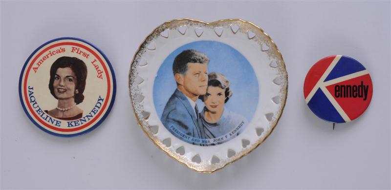 TWO KENNEDY CAMPAIGN BUTTONS One 140abc