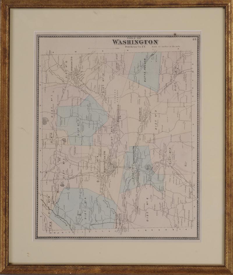 TWO FRAMED ENGRAVED MAPS OF THE