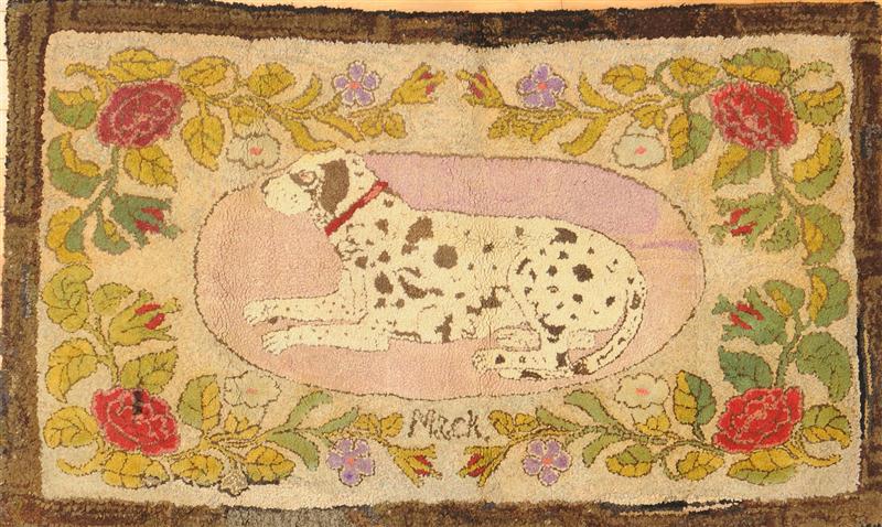 AMERICAN PICTORAL HOOKED RUG With