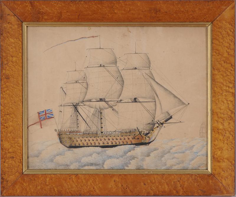 ENGLISH SCHOOL: THREE-MASTED SHIP