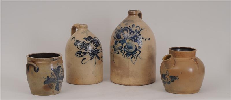 STONEWARE JUGS AND CROCKS 18 x 11 in.