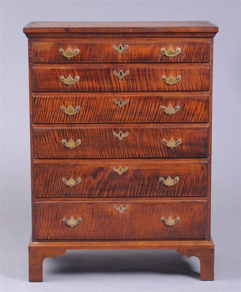 AMERICAN CHIPPENDALE FIGURED MAPLE 140b14