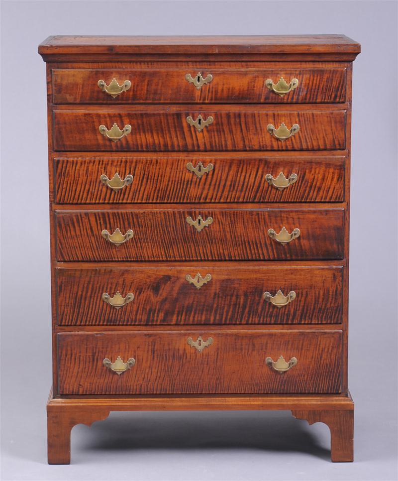 AMERICAN CHIPPENDALE FIGURED MAPLE