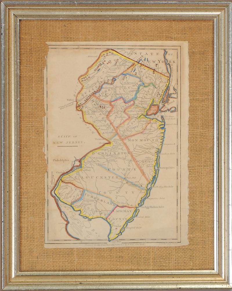 TWO MAPS OF NEW JERSEY 1805 1830 140b3f