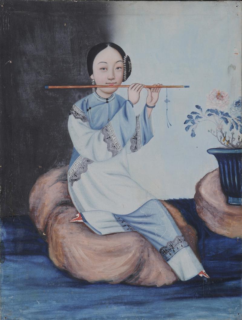 CHINESE EXPORT SCHOOL YOUNG WOMAN 140bb1