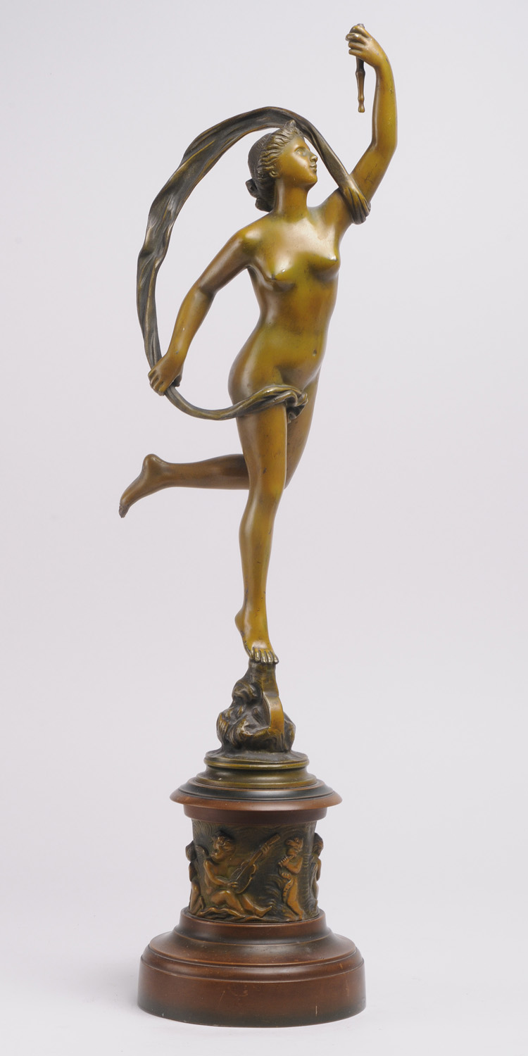 MUSTARD PATINATED METAL FIGURE 140c3d