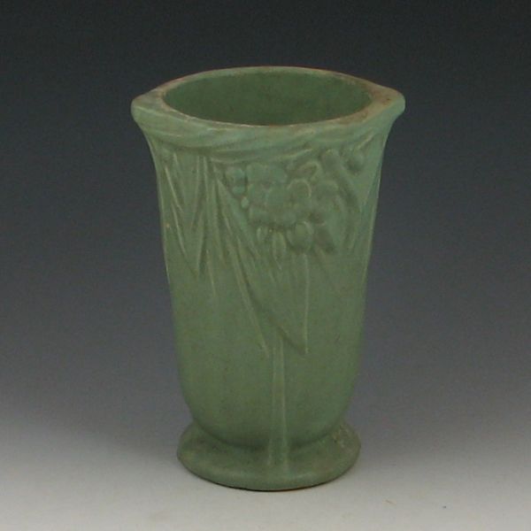 Flower Vase green 8 3/8''h has