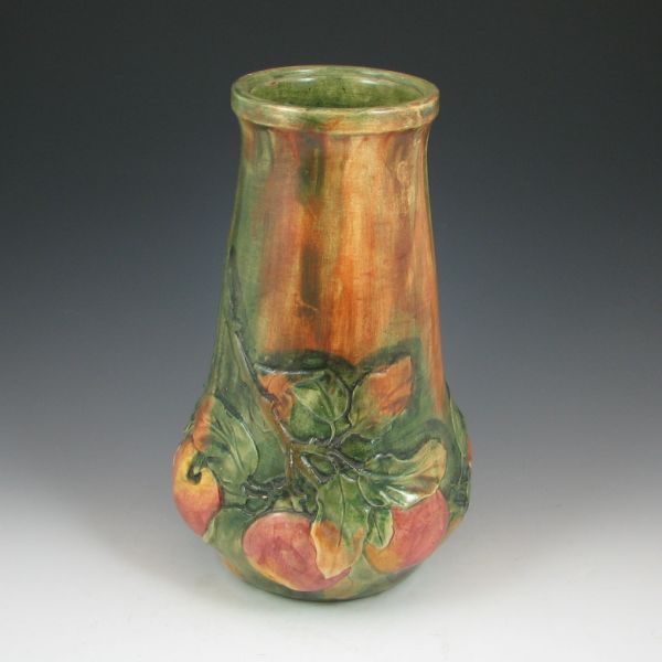 Large Weller Vase green and red 13h