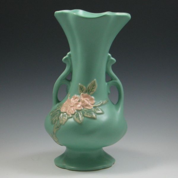 Weller Blossom Handled Vase marked 143b6b