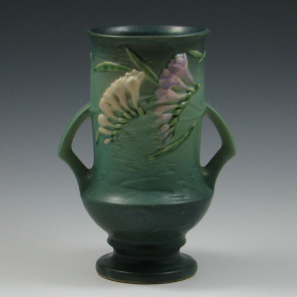 Roseville Freesia Vase marked Roseville 143b94