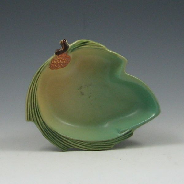 Roseville Pine Cone Candy Dish green