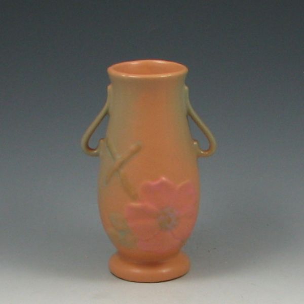 Weller Wild Rose Vase pink marked Weller