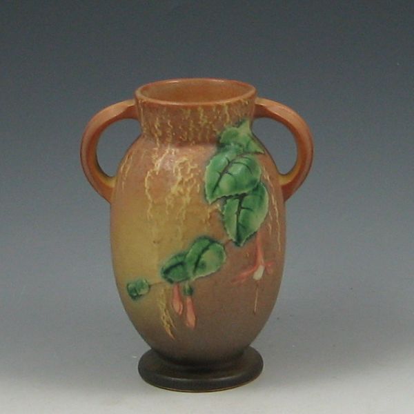 Roseville Fuchsia 6 Vase brown marked