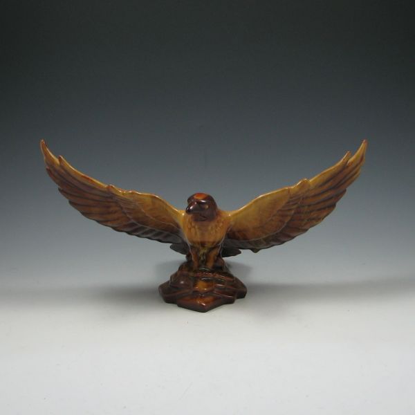 Ceramic Eagle Statue unmarked 15 w 143cc5