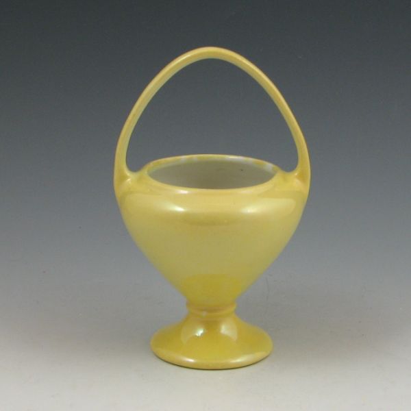 Weller yellow luster basket. Unmarked.