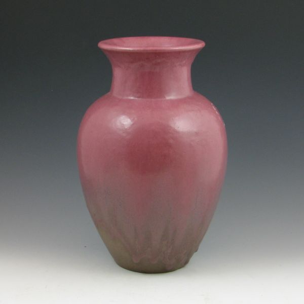 Fulper vase in rose matte over