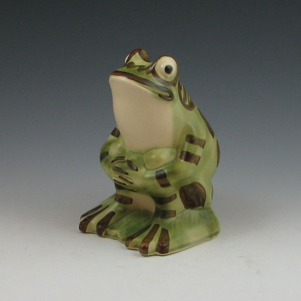 Brush seated frog ornament. Unmarked.