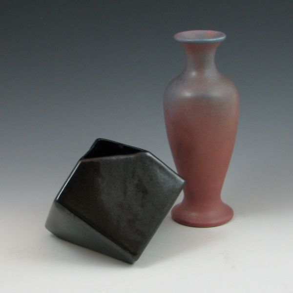 Muncie Rombic vase in gunmetal