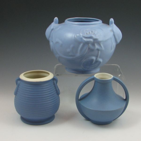 Rumrill light matte blue vase with