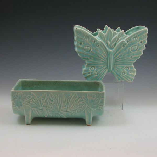 Two McCoy Butterfly planters. The