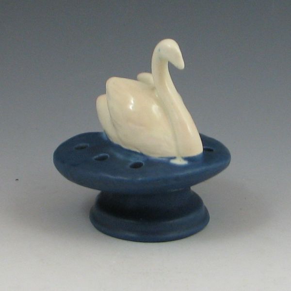 Art pottery swan flower frog with 143e0c