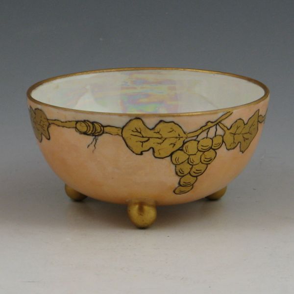 Nippon open sugar bowl with hand-decorated