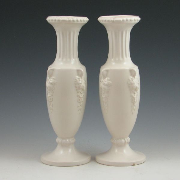 Two Roseville Ivory vases based