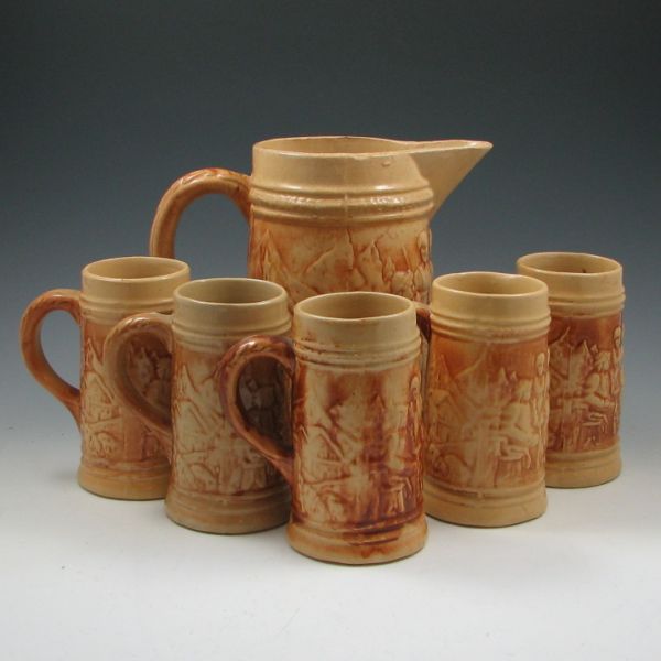 Hull early stoneware pitcher and 144273