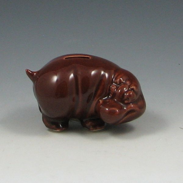 Hull Mirror Brown Hippo Bank marked 144318