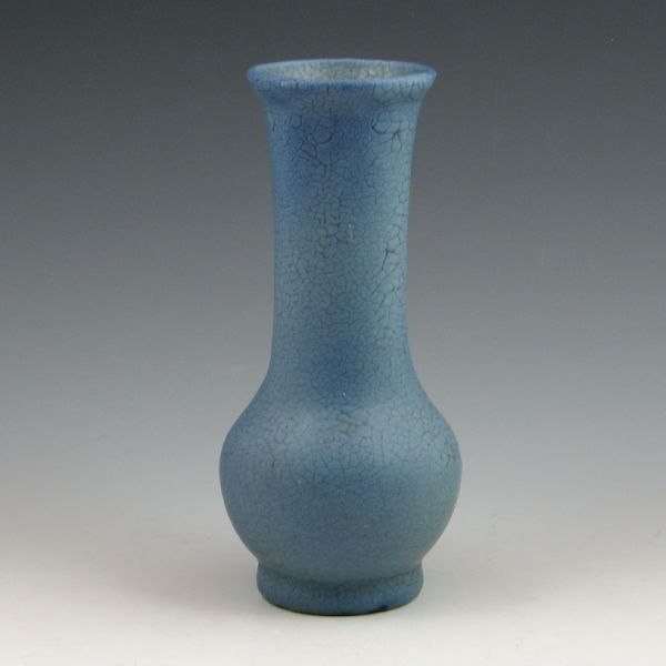 Weller blue Frosted Matte vase. Unmarked.