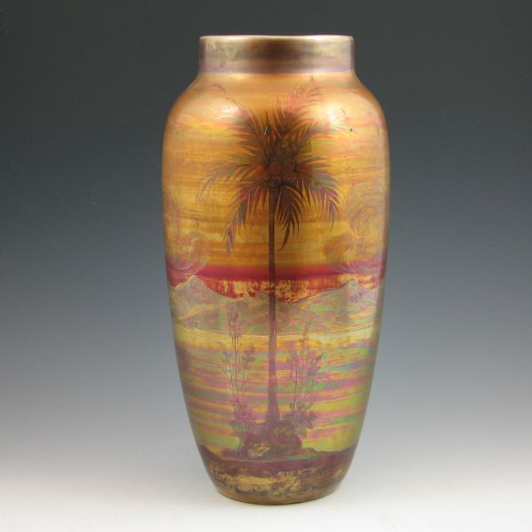 Weller LaSa scenic vase in iridescent 1444ca