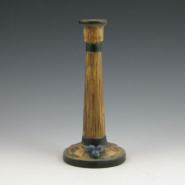 Weller Woodrose candlestick Rare 1444d7