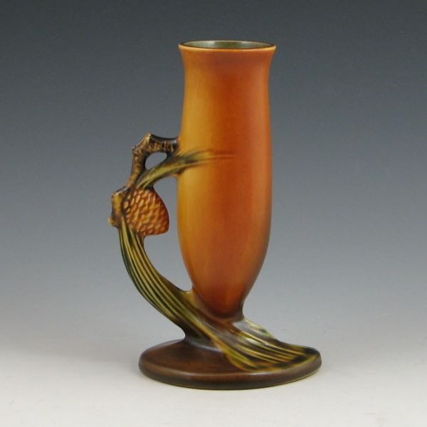 Roseville brown Pine Cone vase  144503