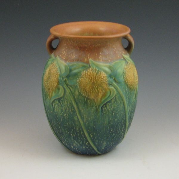 Roseville Sunflower 491 8 vase  144516