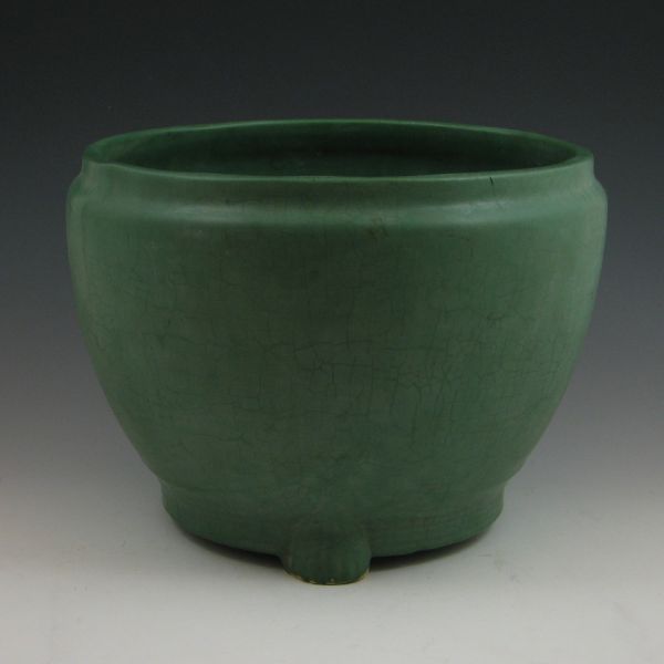 Roseville Matte Green jardiniere.