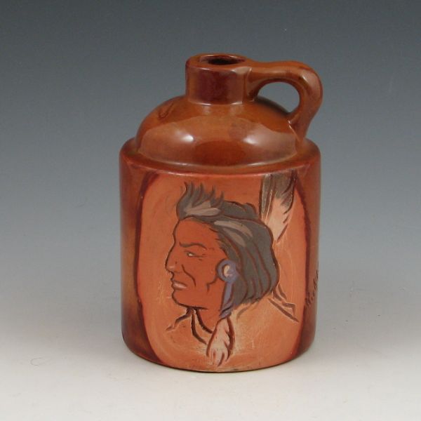 Rick Wisecarver jug with hand-incised
