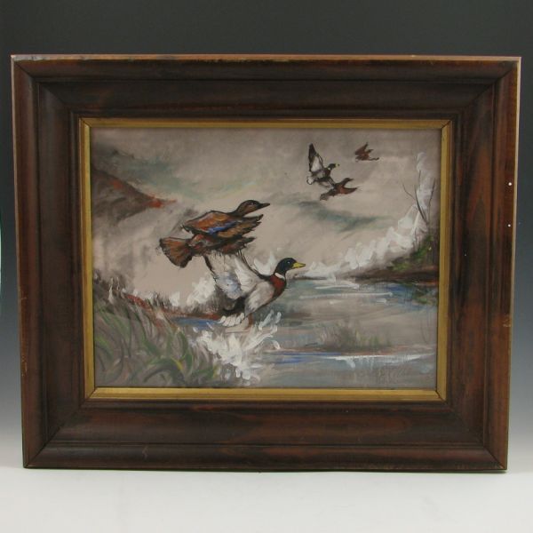 Rick Wisecarver artwork of ducks taking