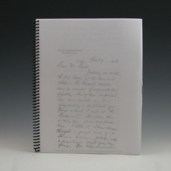 Notebook of photocopied letters