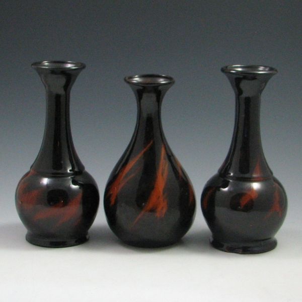 Three 3 Brush McCoy Vases all 14498c